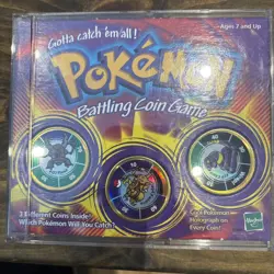 4 No. Vintage Hasbro Pokemon Battling Coin Game 1999 in cases - Image 5