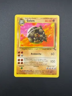 Pokemon Golem Unlimited Uncommon Fossil 36/62 LP - Image 1