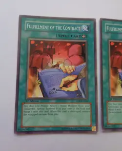 Playset: 3x Fulfillment of the Contract FET-EN046 (Common, 1st Ed, Played / MP) - Image 3