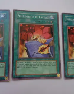 Playset: 3x Fulfillment of the Contract FET-EN046 (Common, 1st Ed, Played / MP) - Image 4