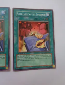 Playset: 3x Fulfillment of the Contract FET-EN046 (Common, 1st Ed, Played / MP) - Image 5