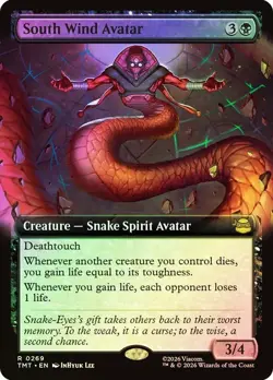 South Wind Avatar Foil Extended Art Teenage Mutant Ninja Turtles NM MTG - Image 1