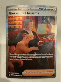 Pokemon TCG 151 Full Art Trainer Giovanni's Charisma 204/165 - Image 1