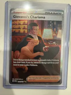 Pokemon TCG 151 Full Art Trainer Giovanni's Charisma 204/165 - Image 5