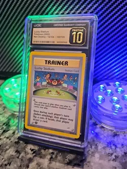 POP 3 1st Edition Lucky Stadium #100 Neo Destiny Pokemon 2002 CGC 10 Pristine 🔥 - Image 1