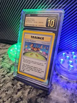POP 3 1st Edition Lucky Stadium #100 Neo Destiny Pokemon 2002 CGC 10 Pristine 🔥 - Image 4
