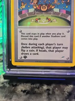 POP 3 1st Edition Lucky Stadium #100 Neo Destiny Pokemon 2002 CGC 10 Pristine 🔥 - Image 5