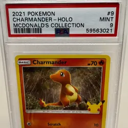 2021 POKEMON MCDONALD'S COLLECTION #9/25 CHARMANDER HOLO - PSA 9 MINT - Image 2