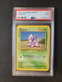 1999 Pokemon Game 55 Nidoran PSA 9 WoTC - Image 1