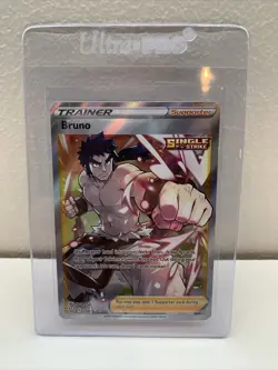 Full Art Bruno Single Strike Trainer 158/163 Pokemon Battle Styles NEW - Image 1