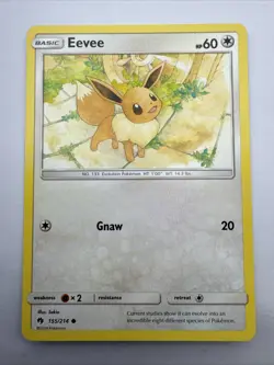 Eevee 155/214 Common Lost Thunder Pokemon Near Mint - Image 1