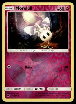 Morelull 97/147 Burning Shadows Reverse Holo Common Pokemon - Image 1