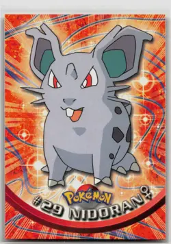 Nidoran #29 Topps Series 1 Black Logo Pokemon NM - B - Image 1
