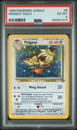 1999 POKEMON JUNGLE #8 PIDGEOT-HOLO PSA 6 - Image 1