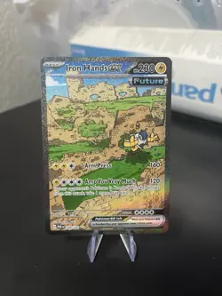 Pokemon TCG Iron Hands ex 248/182 SV04 Paradox Rift Illustration Rare Holo - Image 1