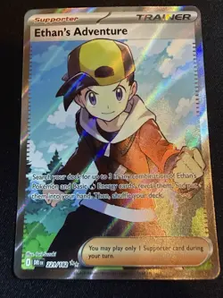 Pokemon TCG Ethan's Adventure 221/182 Sv10 Full Art Ultra Rare Holo - Image 1