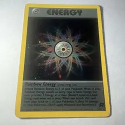 Rainbow Energy Holo 17/82 - Team Rocket Set - Vintage - Pokemon TCG - Image 1