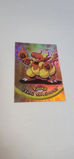 Topps Pokemon Foil Magmar #126 Series 3 Rainbow FoilBlue Logo - Image 2