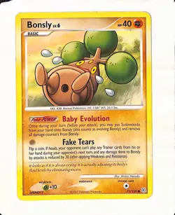 Bonsly 71/130 - Pokemon TCG Diamond and Pearl - Regular Common - Image 1