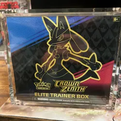 Pokemon TCG Crown Zenith ETB Factory Sealed with Acrylic Case - Image 1