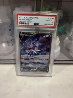 Pokemon TCG Suicune v GG38/GG70 Crown Zenith: Galarian Gallery PSA 10 - Image 1