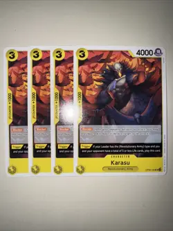 One Piece Card Game OP09-100 Karasu x4 Playset Pack Fresh Yellow Deck - Image 1