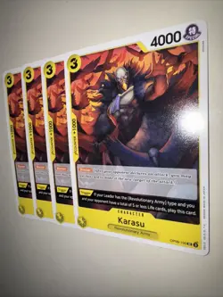 One Piece Card Game OP09-100 Karasu x4 Playset Pack Fresh Yellow Deck - Image 3