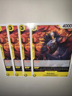One Piece Card Game OP09-100 Karasu x4 Playset Pack Fresh Yellow Deck - Image 5