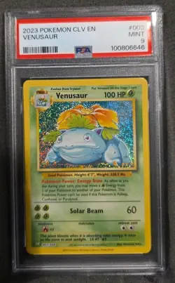 POKEMON CARD VENUSAUR HOLO FOIL 3 CLASSIC CLV EN #3 GRADED PSA 9 MINT - Image 1