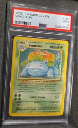 POKEMON CARD VENUSAUR HOLO FOIL 3 CLASSIC CLV EN #3 GRADED PSA 9 MINT - Image 2