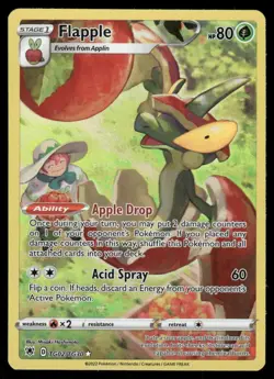 Pokemon Cards Flapple TG02/TG30 Astral Radiance Trainer Gallery Holo NM *2 - Image 1