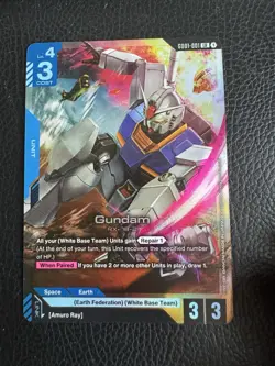 Gundam Card Game - GD01-001 Gundam LR - Holo Foil - English - Image 1