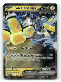Iron Hands ex 070/182 - Paradox Rift - Pokemon Card NM/M - Image 1