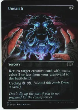 Unearth (Borderless) 357 Common Double Masters 2022 Foil Near Mint - Image 2