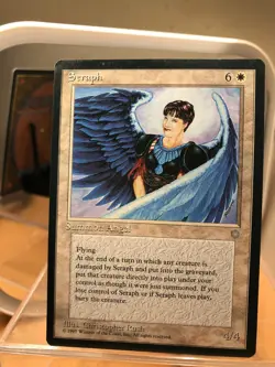MtG card, Seraph, Ice Age summon angel - Image 1