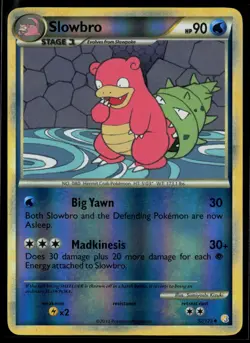 Slowbro 52/123 HeartGold & SoulSilver Reverse Holo Uncommon Pokemon - Image 1