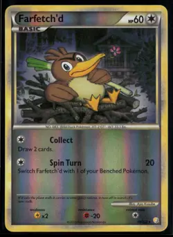Farfetch'd 19/123 HeartGold & SoulSilver Reverse Holo Rare Pokemon - Image 1