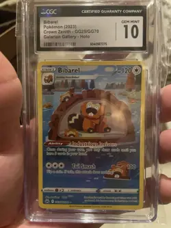 Bibarel Crown Zenith Galarian Gallery Full Art Holo Rare Card GG25/GG70 - Image 1