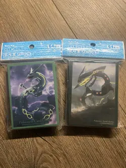 Rayquaza and Mega Rayquaza Japanese Card Sleeves Sealed Pokemon Center - Image 1