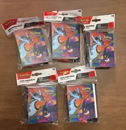 Pokemon Mini Portfolio Holds 60 Cards w/ Phantasmal Flames Booster Pack 5x lot - Image 1