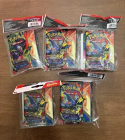 Pokemon Mini Portfolio Holds 60 Cards w/ Phantasmal Flames Booster Pack 5x lot - Image 2