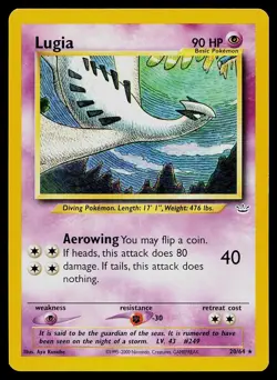 Pokemon Card Neo Revelation Lugia 20/64 Rare - Image 1