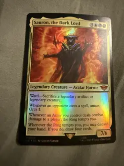FOIL WotC Magic LOTR Lord of the Rings Sauron Dark Lord Mythic Rare MTG MPU - Image 1