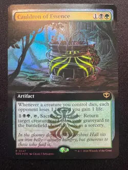 Cauldron of Essence - Extended Art FOIL - MTG - Secrets of Strixhaven #347 - NM - Image 1
