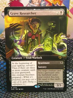Grave Researcher (Extended Art) SOS 325 Magic: The Gathering R NM Regular - Image 1