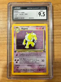 1999 Pokemon Hypno 1st Edition HOLO #8 CGC 9.5 Mint+ - Image 1