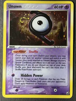 Unown Z - Z/28 Pokemon Unseen Forces - Holo Swirl✨ HP - Image 1
