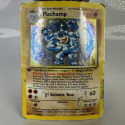 Machamp Holo - 8/102 - 1st Edition Base Set - Pokemon HP TCG Card Rare - Image 1