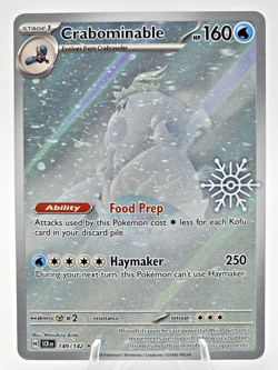 Pokemon Holo Crabominable 149/142 Illustration Rare SV07: Stellar Crown - Image 1