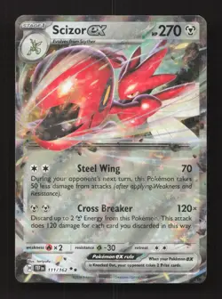 Scizor ex 111/162 Double Rare Temporal Forces Pokemon Near Mint - Image 1